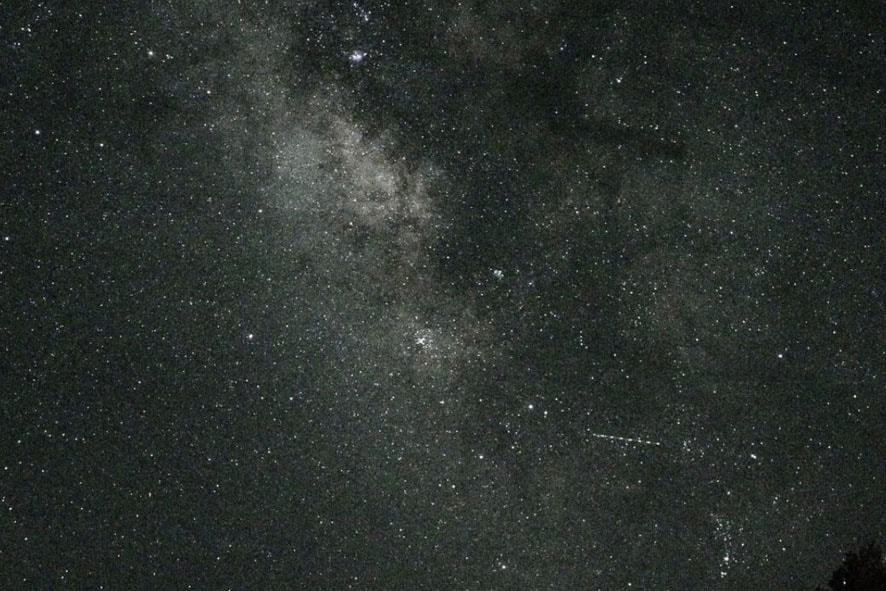 The stunning Milky Way illuminating the night sky.