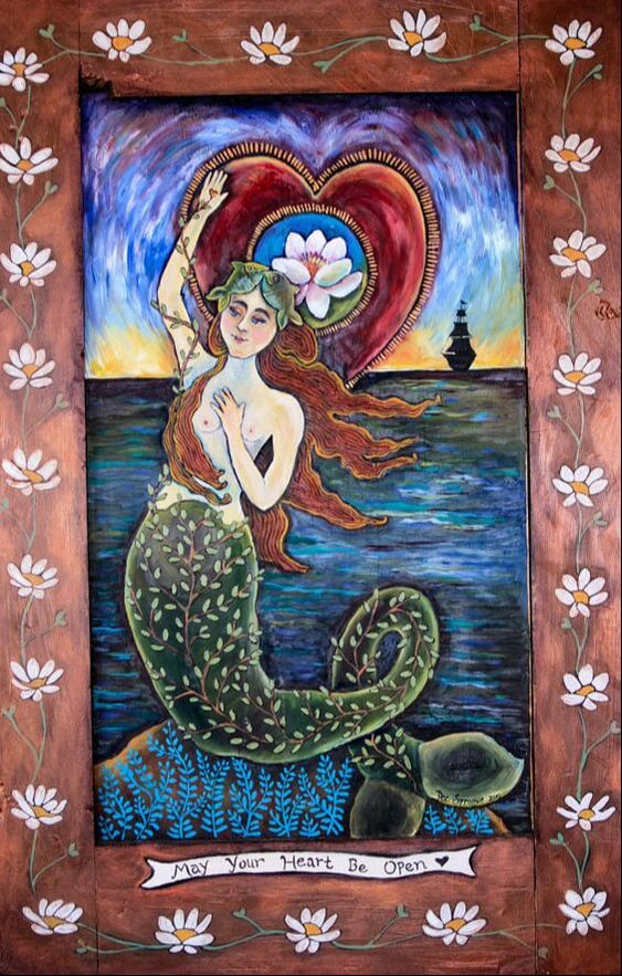The enchanting beauty of a mermaid. Created by Dee Sprague at Mermaid Cottage Tiny House