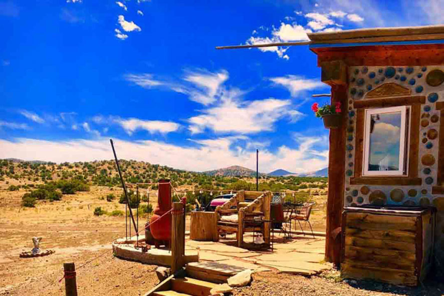 Check out the Mermaid Cottage tiny house in the high desert, where you can relax by the fire pit and take in the stunning scenery